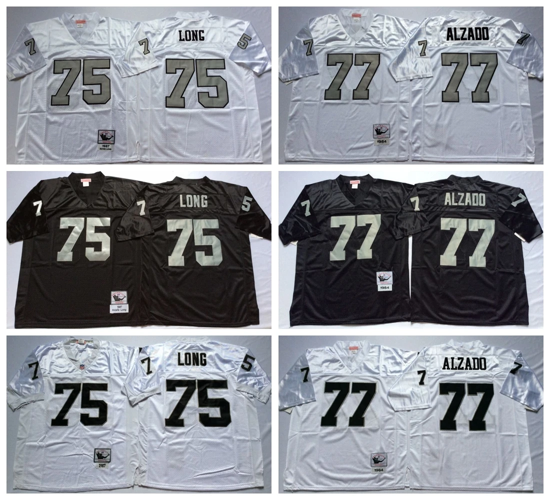 Stitiched, Окленд Howie Long lyle alzado Throwback для мужчин Джерси