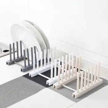 

Kitchen Dish Rack Plastic Plate Pot Lid Rack Household Storage Drain Rack Detachable Rack Bowl Rack Kitchen Accessories Storage
