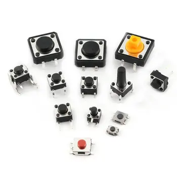 

250PCS 25 Sizes Assorted Micro Push Button Tact Switch Reset Mini Leaf Switch SMD DIP 2*4 3*6 4*4 6*6
