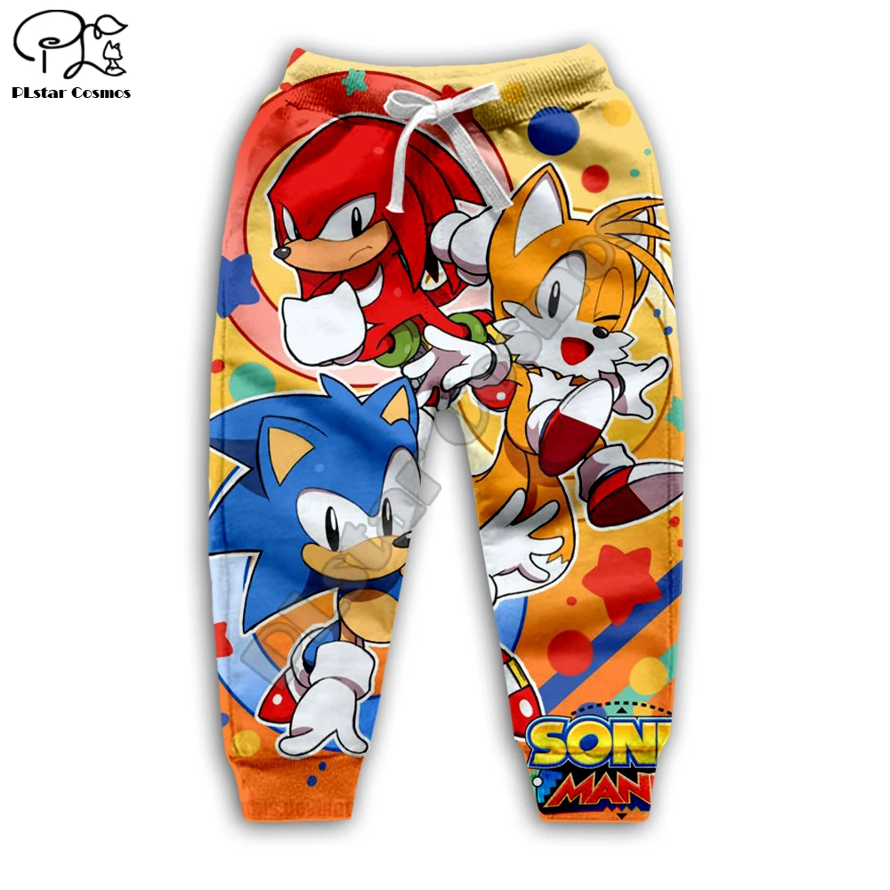 Kids Cloth Anime Super Sonic Cartoon 3d hoodies/boy sweatshirt Cartoon Hot Movie pant style-25