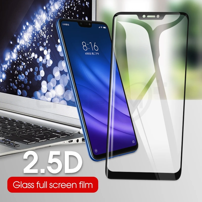 Закаленное стекло для Xiaomi mi 8 Lite Se 6 полное покрытие протектор экрана 5C 5S Plus 6X 5X A1 A2