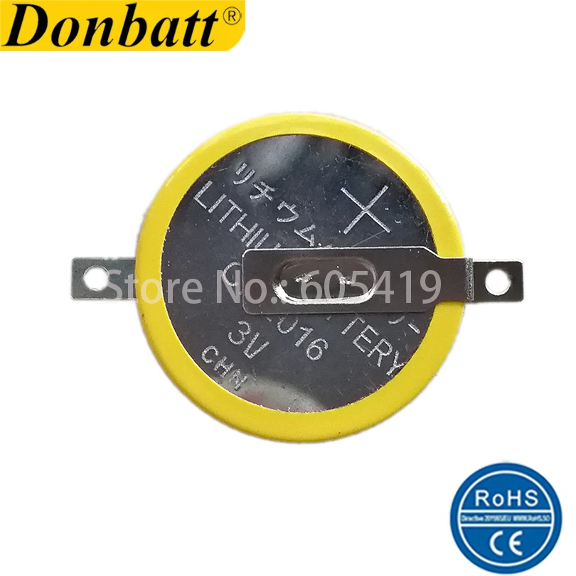 2500pcs/lot Soldering Tabs Cr2016 Lithium Coin Cell Battery With Welded