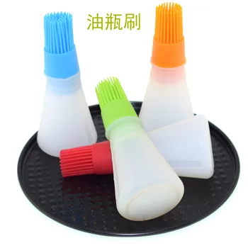 Barbecue Brush with Measuring Silicone Bottle Brush Oil Brush Household
Bakery Oil Brush Pancake Brush Oil Tool BBQ Brush