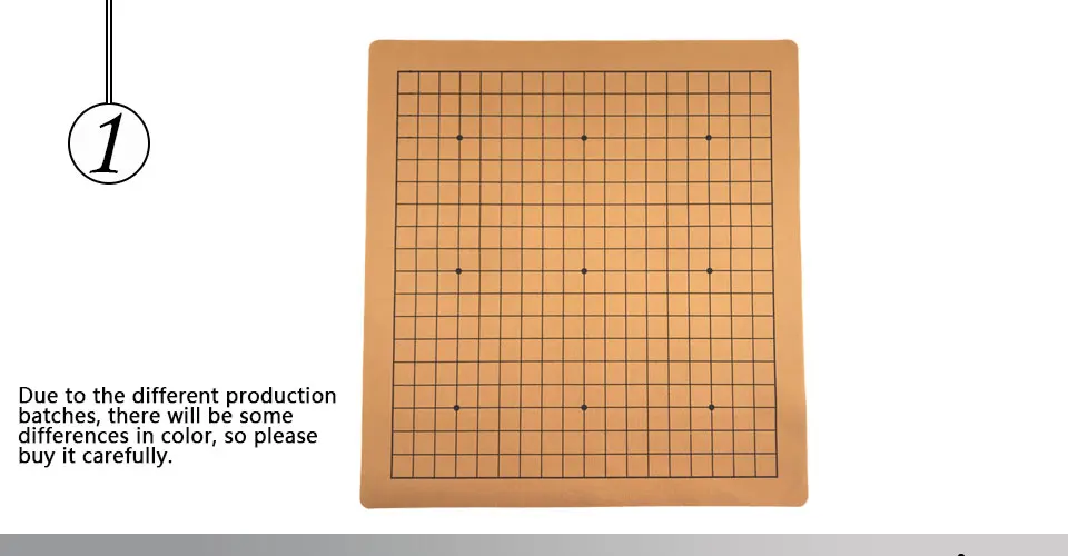 Easytoday Weiqi Chessboard Chinese Go Games Chessboard Synthetic Leather Suede One Side 19 Line Standard International Board Games (1)