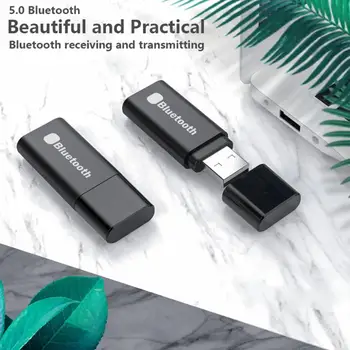 

2 in 1 Wireless Bluetooth Audio Transmitter 3.5mm Jack 100Mbps USB Receiver Adapter Home and Office appliances 55x20x8mm