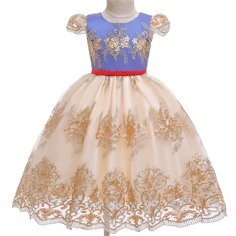 Элегантное платье принцессы для маленьких девочек возрастом от 4 до 10 лет платья для выпускного бала с большим бантом и вырезом сзади торжественная детская одежда