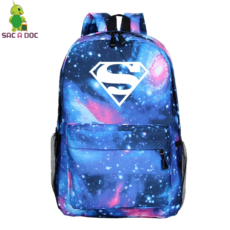 

Cheap Backpack Superman Prints Teenage Girl School Bags Laptop Backpack Mochilas Mujer 2019 Travel Back Pack Canvas Mochila