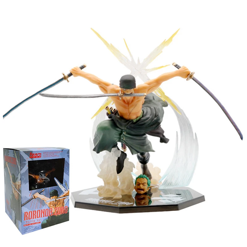 

18cm Anime One Piece Figure Zoro Figurine Two Head Roronoa Zoro Statue PVC Action Figure Collection Model Toys Doll Gifts