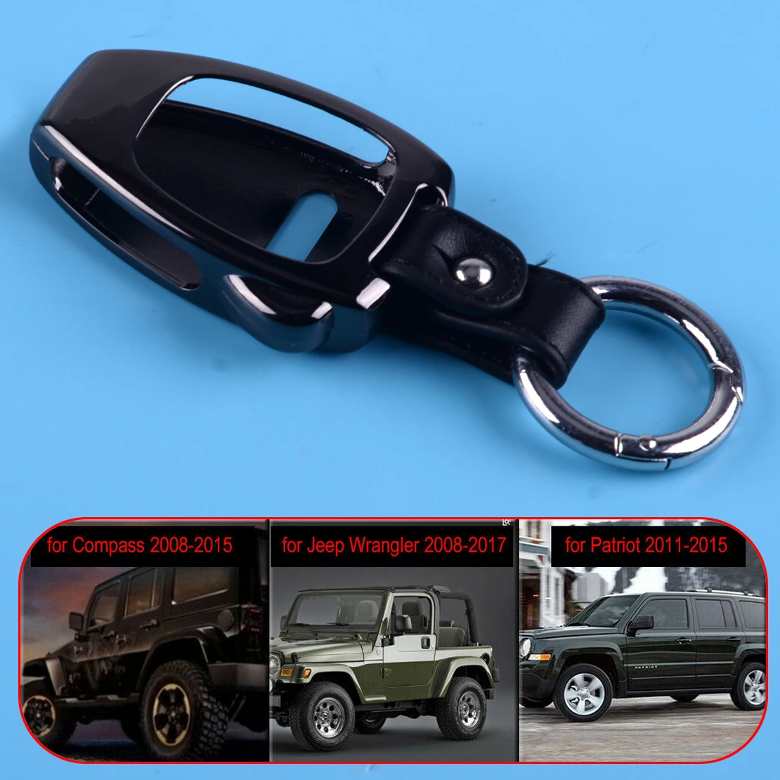 CITALL 6,3x4 см черный металлический чехол для ключей Чехол держатель подходит для Jeep Wrangler Компас Патриот 2011 2012 2013