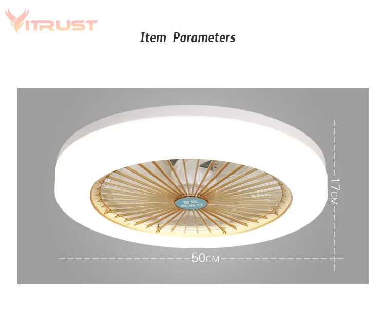 Ультра-тонкий потолочный вентилятор свет Невидимый потолочный вентилятор с световыми комплектами для Люстра для спальни ресторана современная офисная потолочная лампа