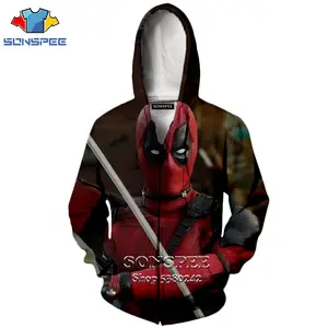 casaco deadpool com capuz