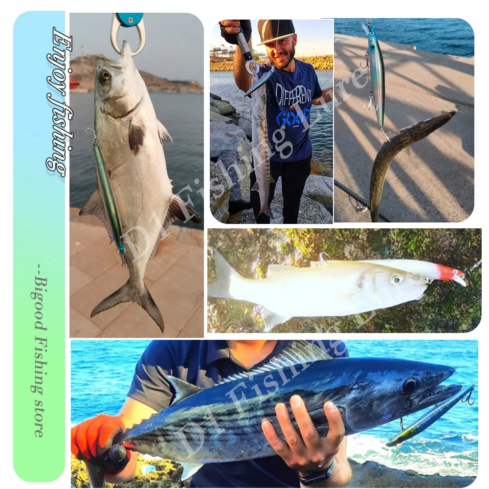 D1 Suspending Fishing Lure Assassin Minnow 120mm/145mm/163mm Silent Wobbler Luminous Saltwater Crankbait Of Snapper SeaBass 5