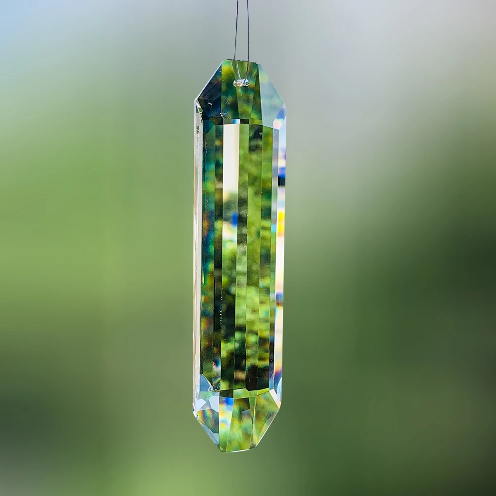 Chandelier Crystal Drops 120mm Clear Pillar Prism Faceted Point Suncatcher Rainbow Maker Feng Shui Hanging Pendant