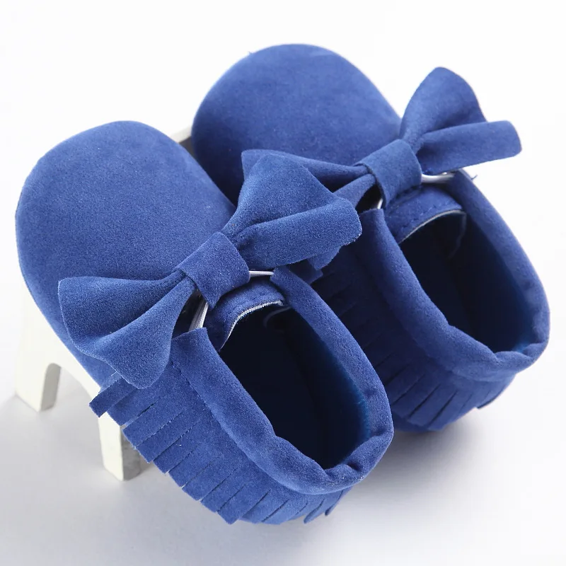 MissAbigale/Обувь для маленьких мальчиков и девочек; обувь для первых шагов; мокасины для новорожденных; мягкая нескользящая обувь с бахромой для мальчиков и девочек - Цвет: B3