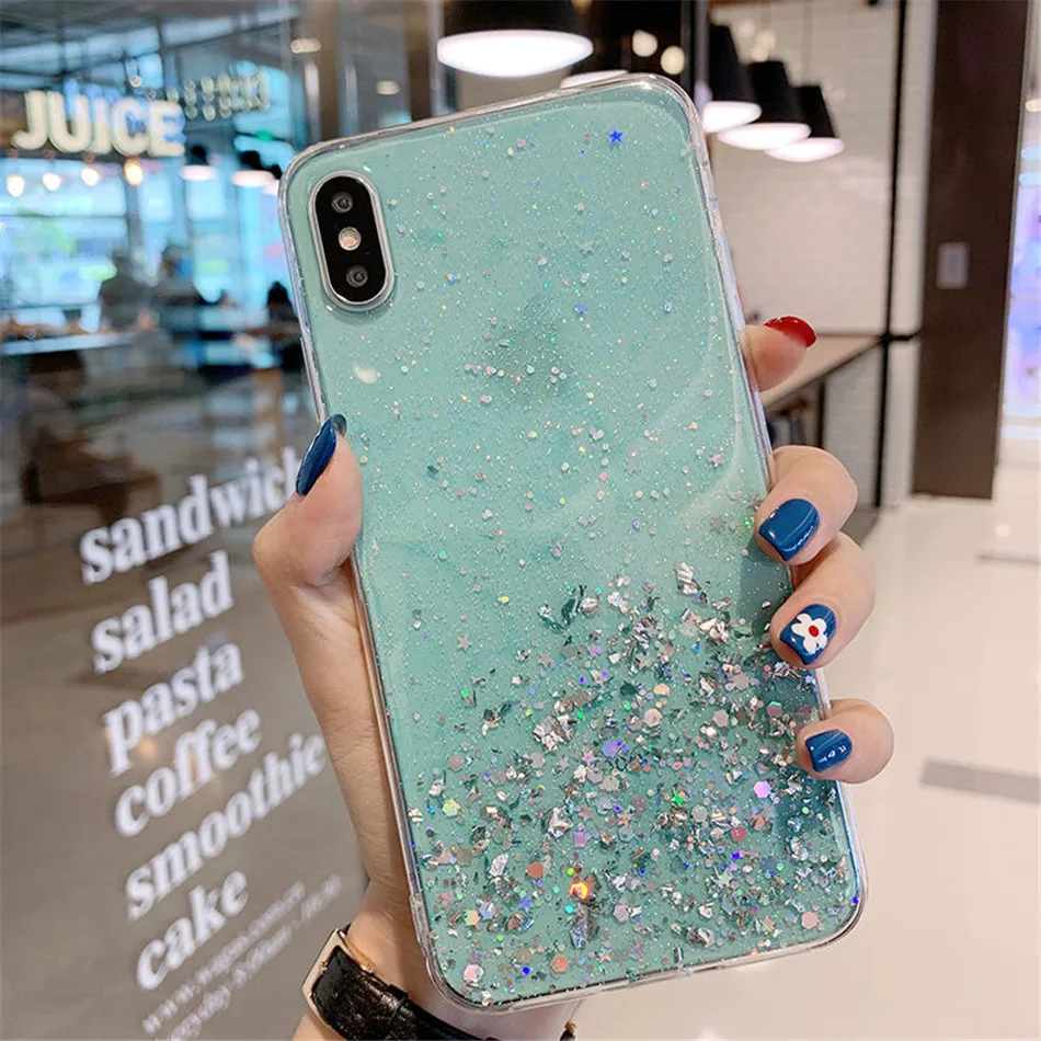 Lovebay Блестящий блестящий чехол для телефона для iPhone 11 Pro Max X XS XR Xs Max мягкий чехол из термополиуретана и силикона для iPhone 6 6s 7 8 Plus
