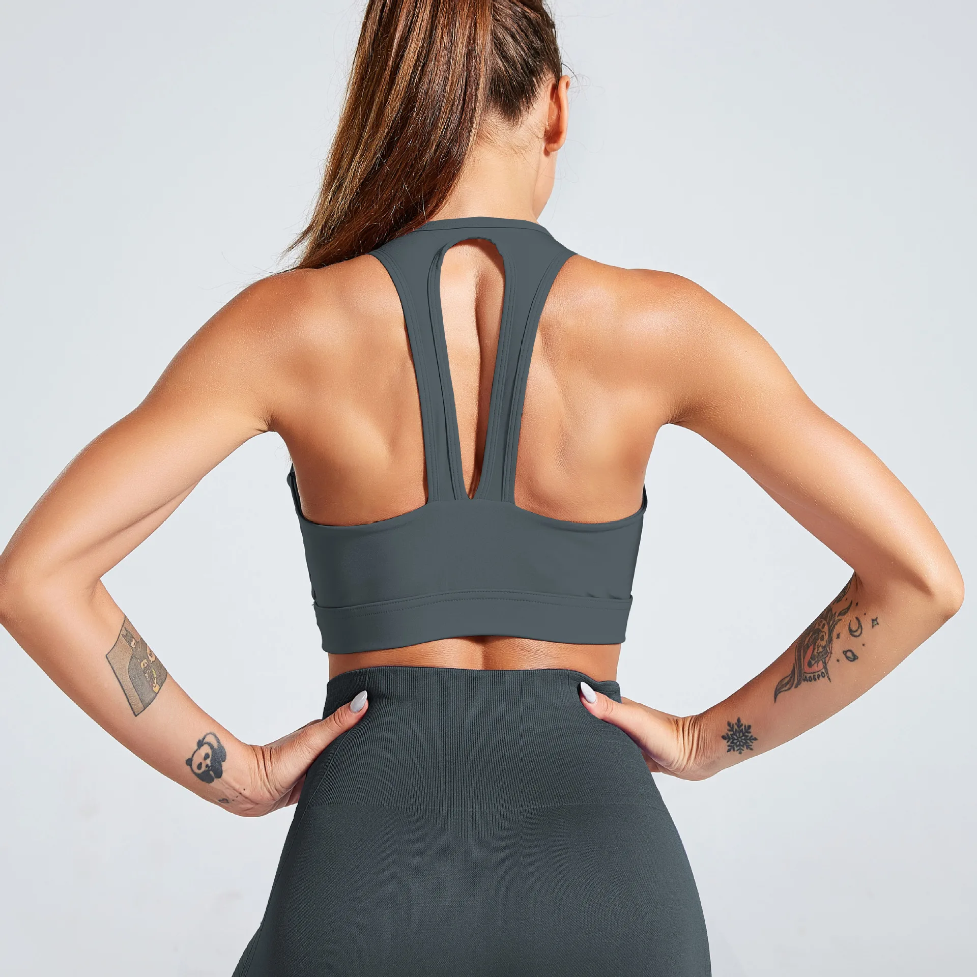 Стиль Chinlon beauty Back профессиональный спортивный бюстгальтер ультра-стрейч ударопрочный Йога Спортивный жилет для фитнеса Wom