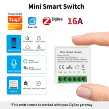 SIXWGH Zigbee Switch Mini Zigbee 3.0 Smart Switch Two Way Wireless Switch APP Remote Control Works With Tuya Zigbee Gateway