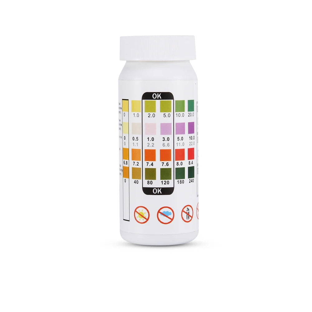 50Pcs 4 In 1 Swimming Pool Spa Test Strips Free Chlorine pH Bromine Total Alkalinity Water Test Tool SEC88