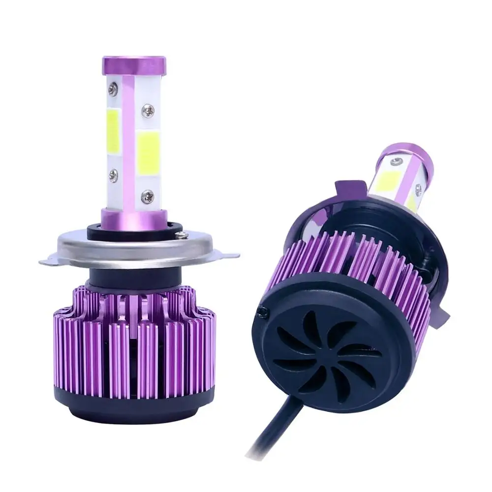 4 Sides H4/hb2/9003 LED Headlight Bulb H11 H4 HB3 9005 HB4 9006 H13 H11 H8 9004 9007 LED Bulb Canbus 100W 16000LM 6000K 12V 24v
