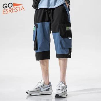 

Men's New Shorts Summer Casual Fashion Stitching Trend Multicolor Seven-Point Shorts Men's Breathable Wild Sports Shorts Men