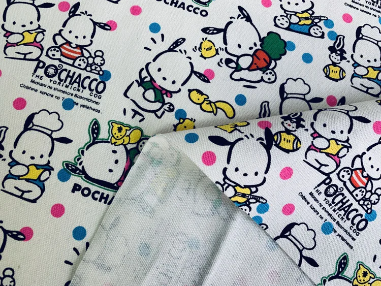 90*140 см Pochacco полиэстер холст ткань пэчворк для DIY четвертей шитье подушки обувь