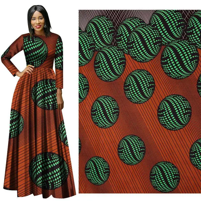 Зеленый завод все полиэстер ткань батик простой геометрический узор двухсторонняя печатная ткань Анкара Африканский Воск Печать Ткань Анкара