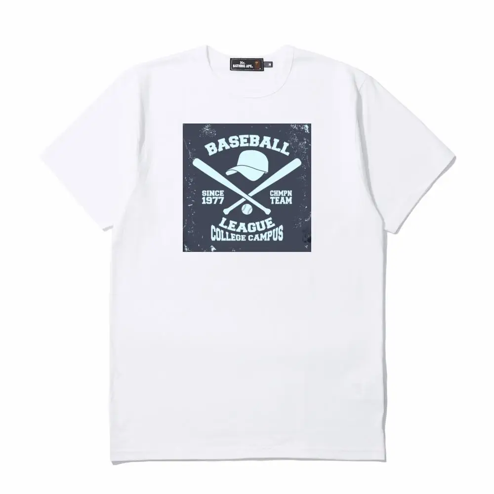 Baseball OVERSIZE Men's T shirt Casual Short Sleeve Tshirts Printing T-shirt Youth Tees RF8209 | Мужская одежда