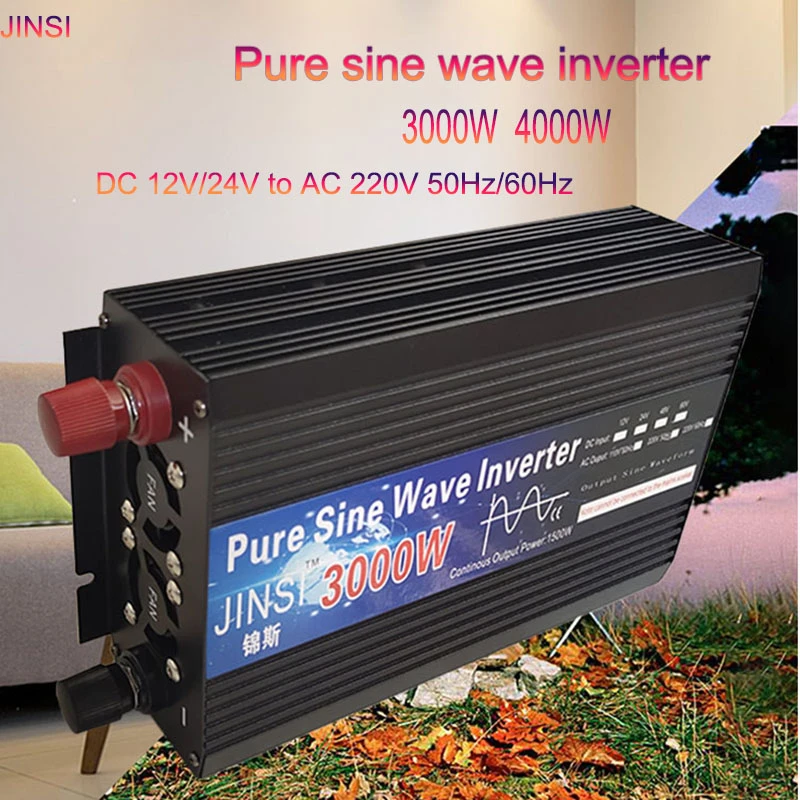 HOULI inverter 12v 220v pure sine 3000W 4000W PURE SINE WAVE INVERTER  inverter 12v 220v onda pura - AliExpress