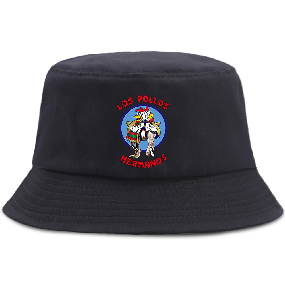 Панама с забавным принтом LOS POLLOS Hermanos хлопковая шляпа для рыбалки защитой от