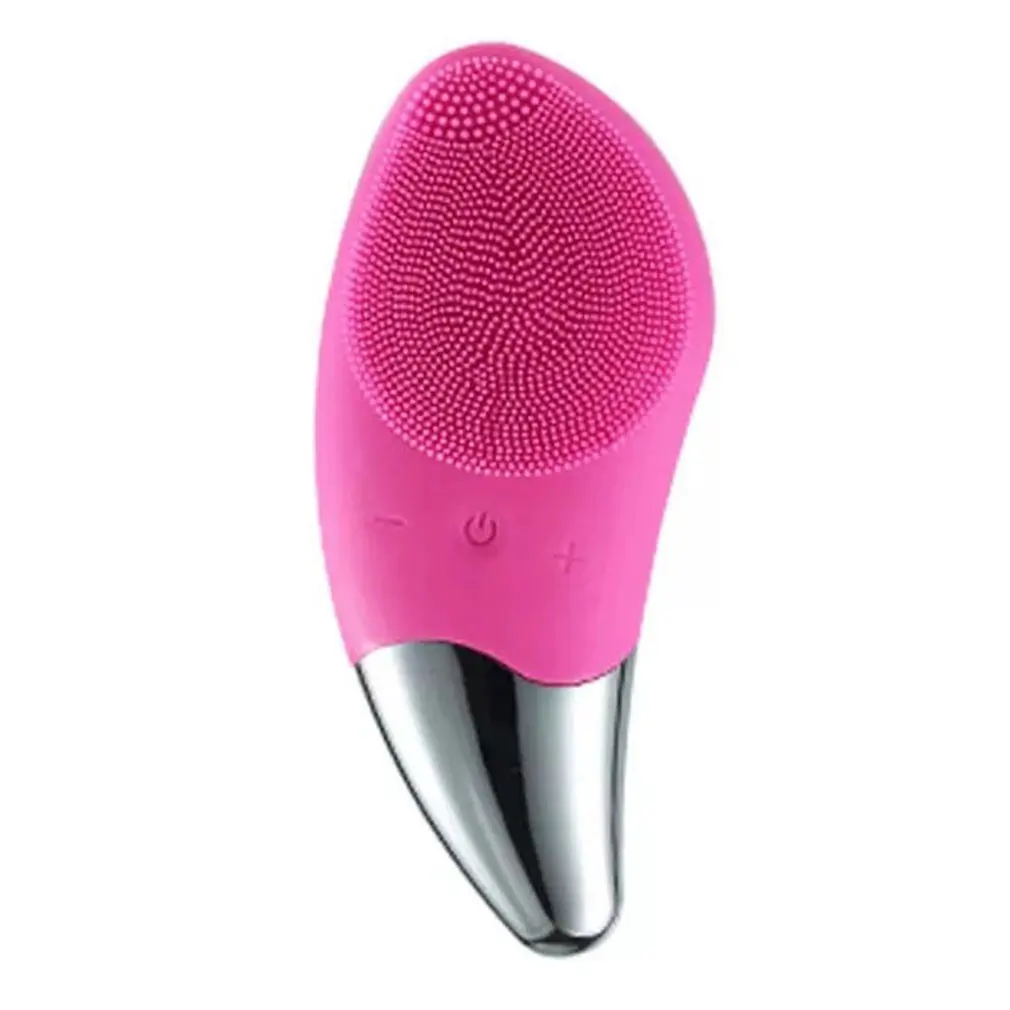 

Mini Electric Facial Cleansing Brush Silicone Sonic Face Cleaner Deep Pore Cleaning Skin Massager Face Cleansing Brush Device
