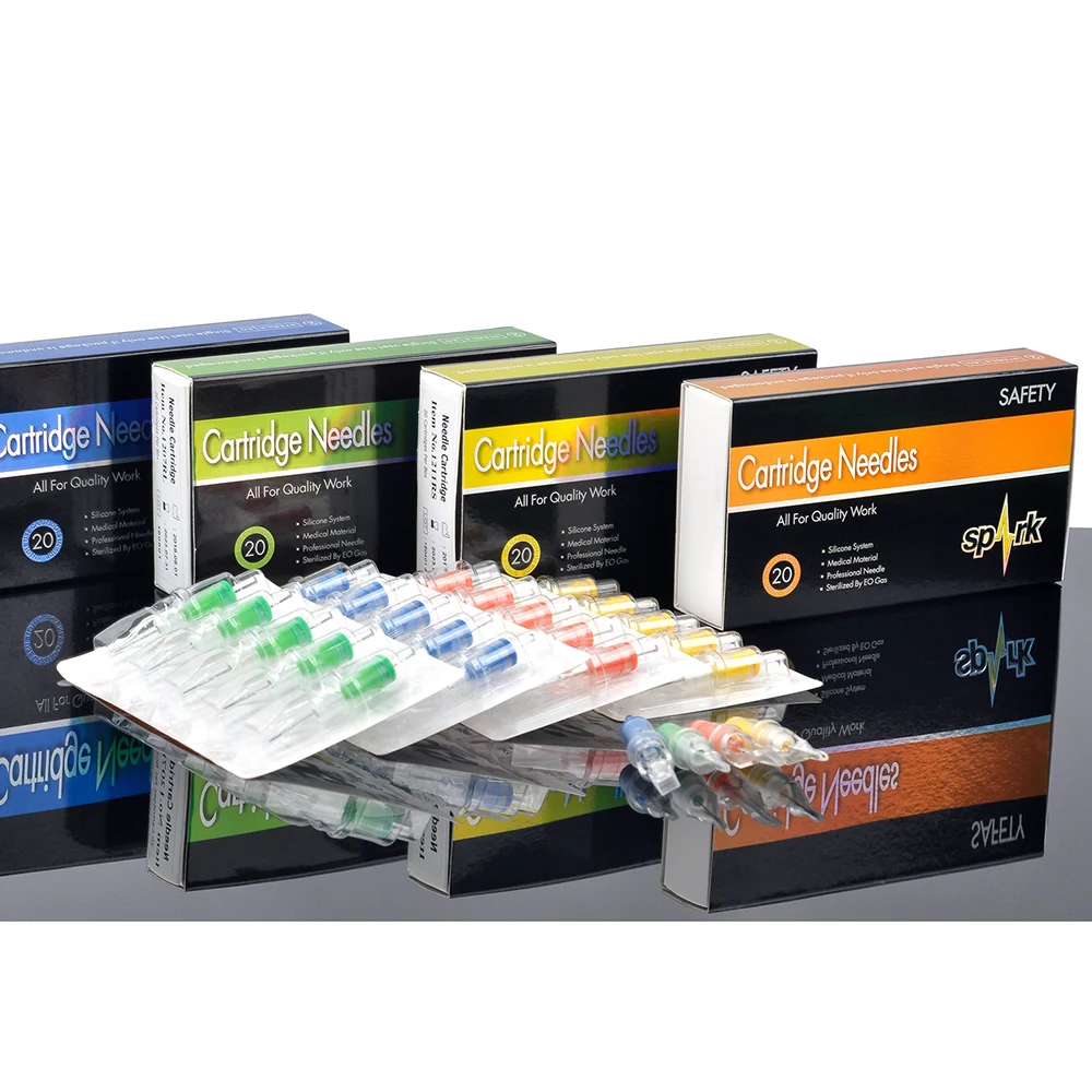 20 шт./компл. одноразовые Полупостоянный макияж картридж иглы RL/RM/M1/RS принадлежности для татуировки 1RL/3RL/5RL/7RL профессиональный