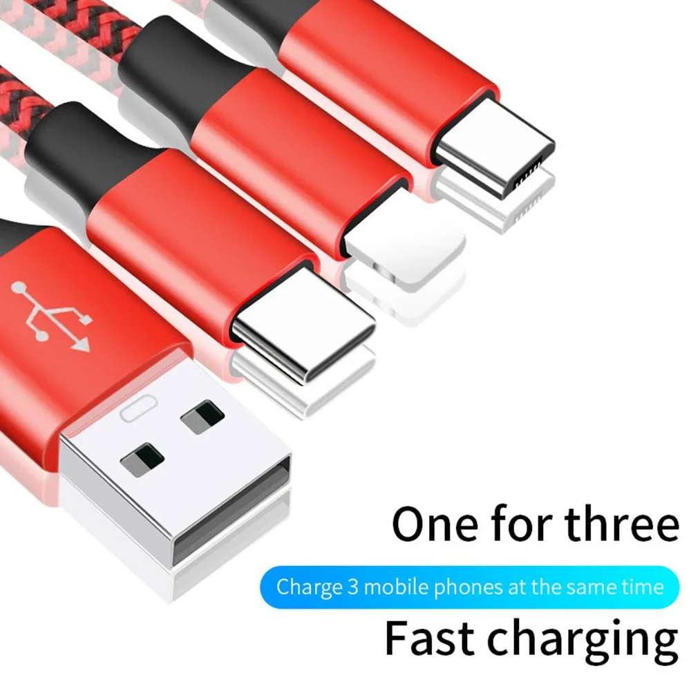 3 in 1 USB Kabel für Handy Micro USB Typ C Kabel für iPhone Samsung Keychain Schnelle Ladekabel dra