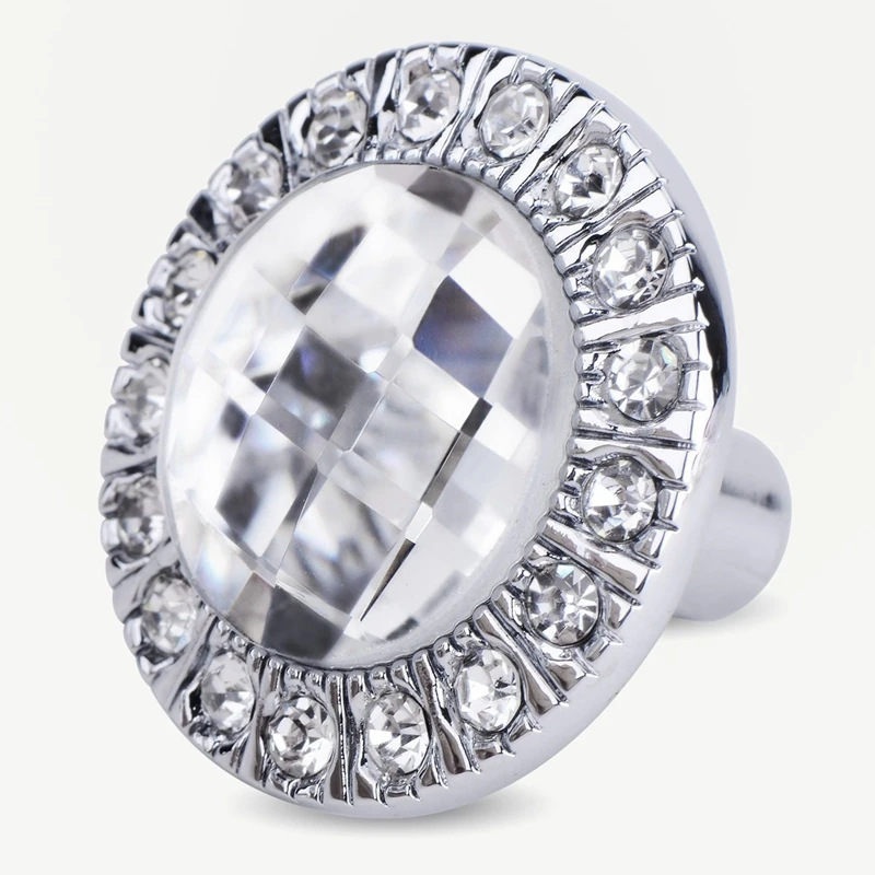 4x ручка Серебряная diament блестящая для двери ящика шкафа