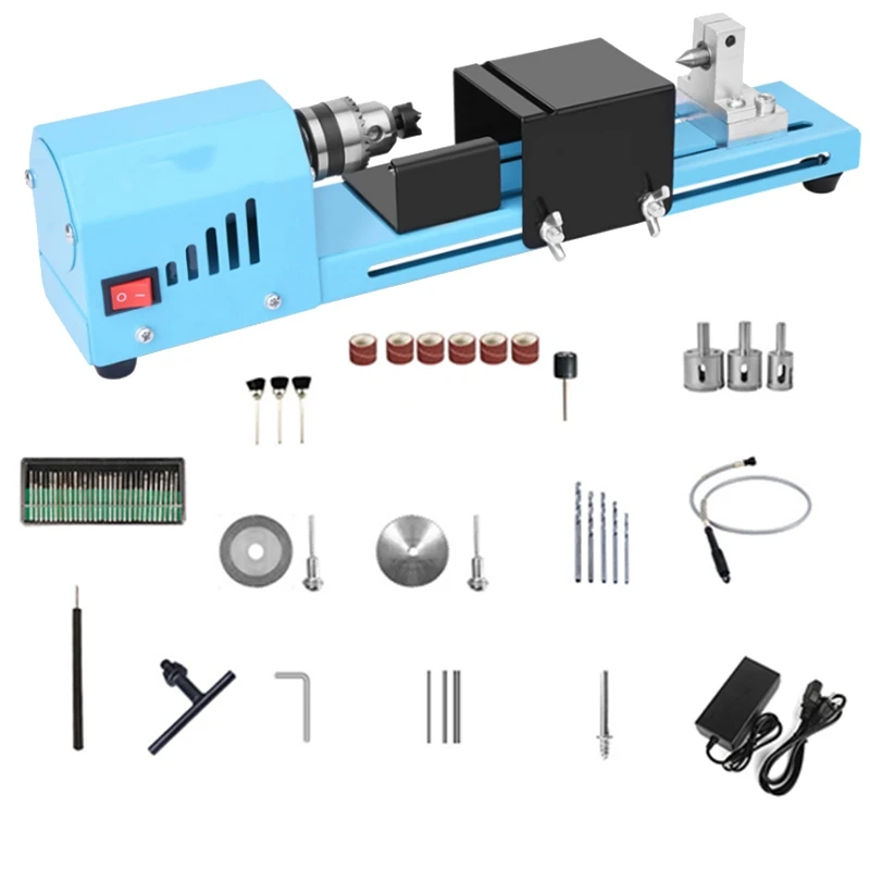 

TOP 150W Mini Lathe Beads Machine Miniature Buddha Pearl Lathe DIY Woodworking Buddha Pearl Lathe Machine Drill Rotary Tool US P