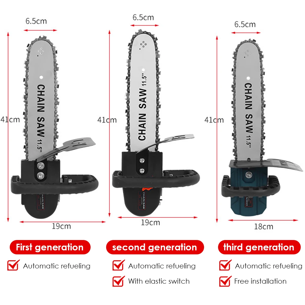 Black Electric Chain Saw Cutting Part Portable