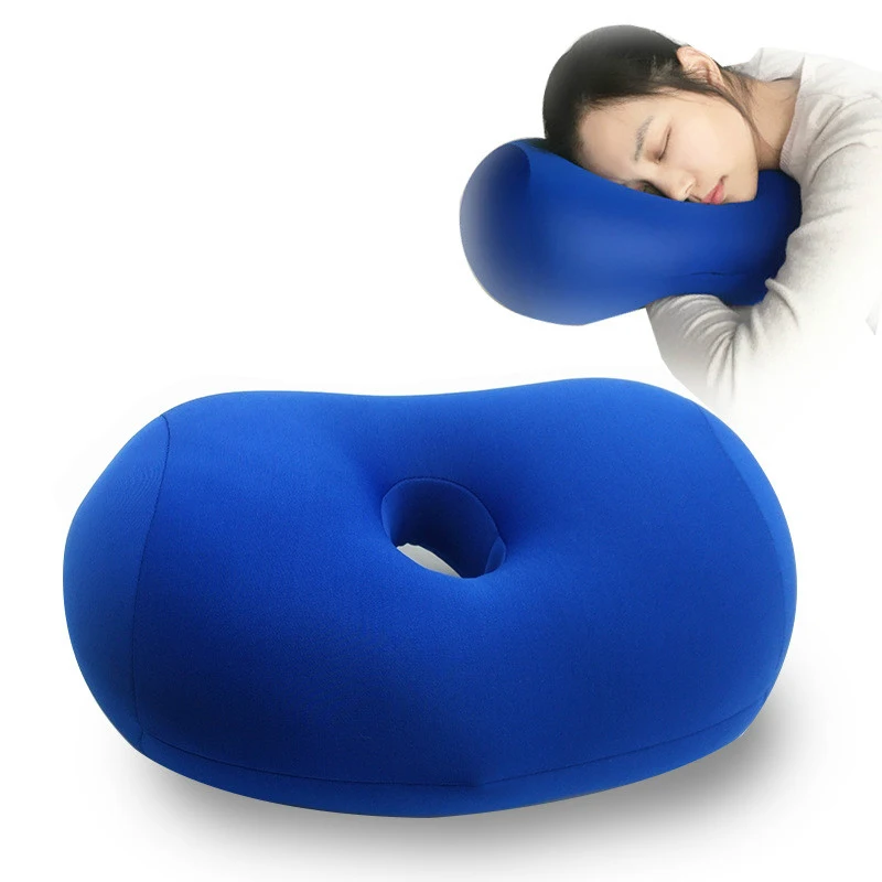 

Cilected Solid Color Hollow Nap Pillow Foam Particles Breathable Neck Pillow Office Small Pillow Student Sleeping Pillow Cushion