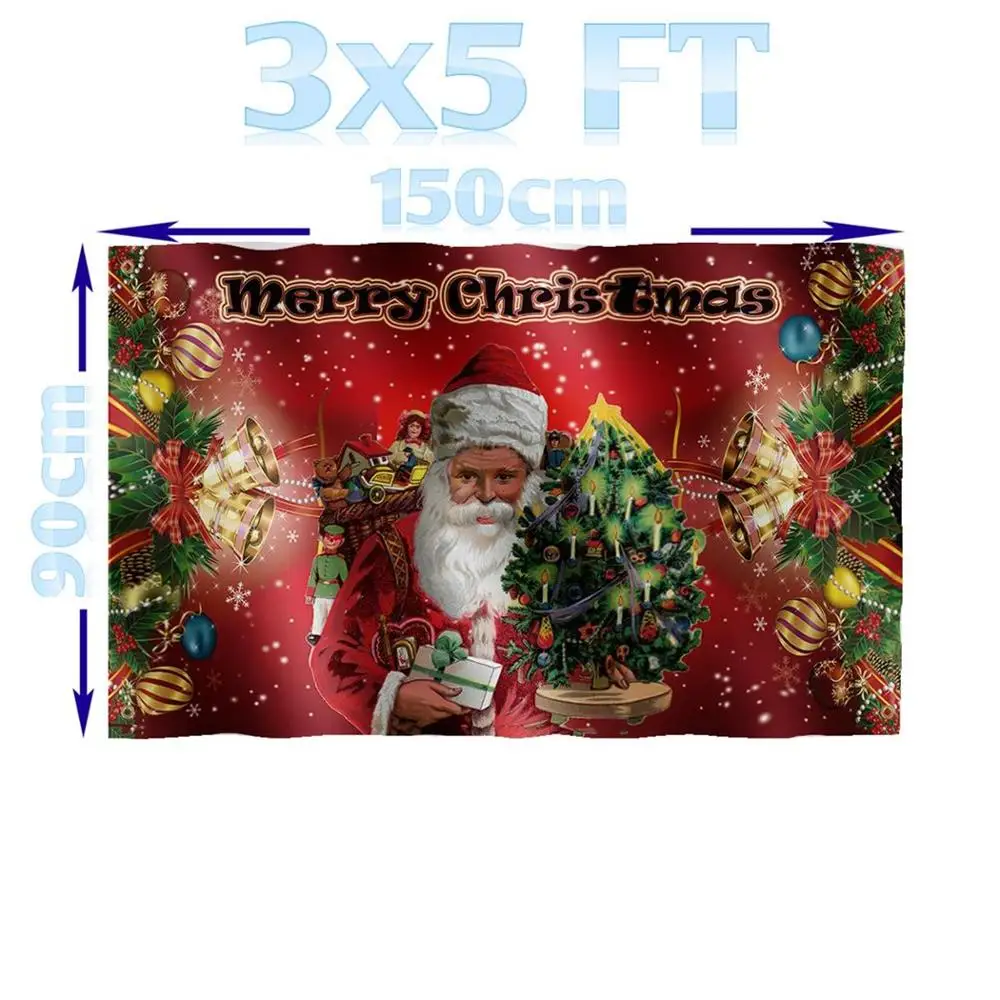 BENFACTORY Store 3x5 футов Merry Christmas флаг Санта Клауса однослойный 100D полиэстер с латунными люверсами Крытый Открытый - Цвет: Image 001