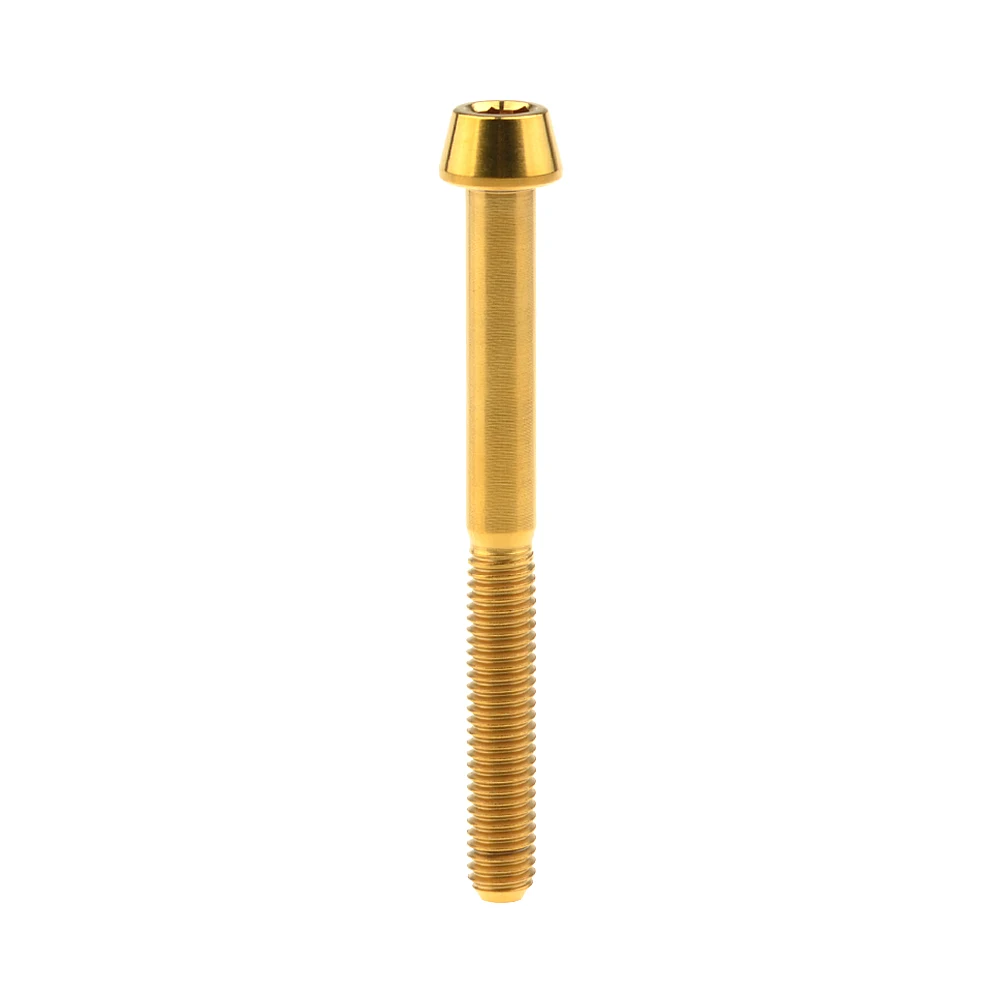 M5X50 gold Wanyifa M5X40 45 50 55 мм велосипедные винты титан/Ti коническая головка шестигранные болты - Цвет: M5X50 gold