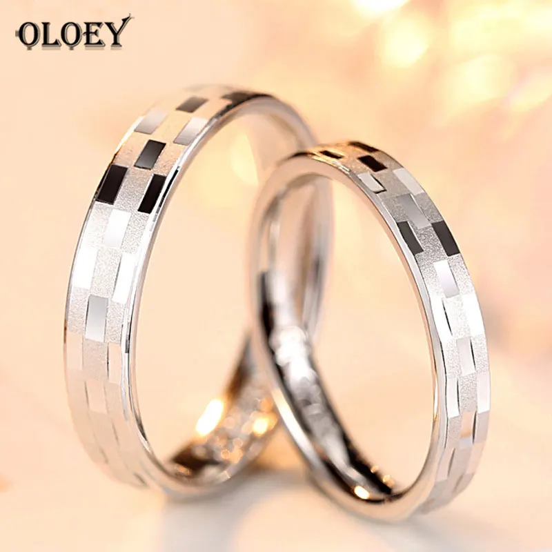 OLOEY, 1 шт., Настоящее 925 пробы, серебряные кольца для женщин и мужчин, Корея, Япония, Простые Кольца для пар, красивые вечерние ювелирные изделия, подарок для влюбленных, YMR942
