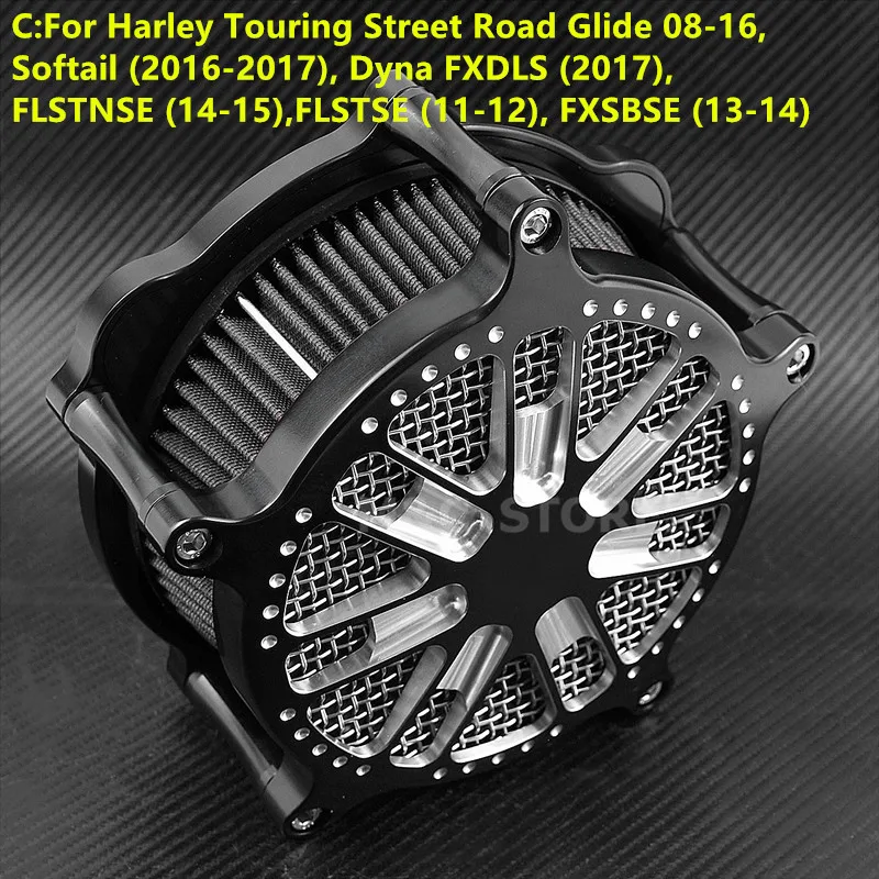 Воздушный фильтр Воздухоочиститель для Harley Sportster 04-19 Softail 00-18 Dyna Touring Street Glide Road Glide 08-16 - Цвет: Grey C