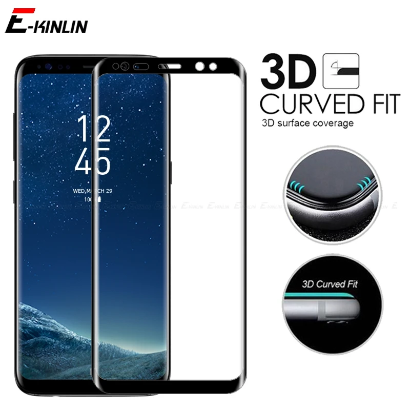 3D полное покрытие изогнутое закаленное стекло для Samsung Galaxy Note 9 8 S9 S8 S7 S6 Edge Plus