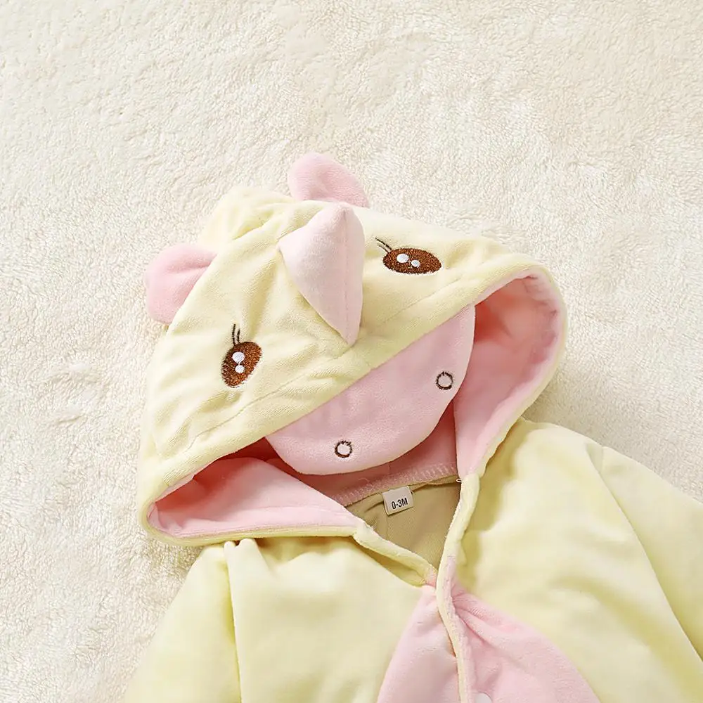 Baby Rompers Button Up Infant Boys Girls Jumpsuits Pajamas Long Sleeve Toddler Kids Overalls Playsuit One Piece Children Clothes