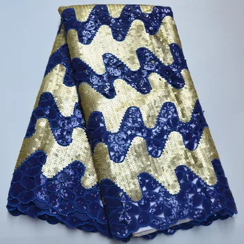 

African Organza Sequins Lace Fabric French Mesh Lace Fabric 2020 High Quality Nigerian Net Lace Fabrics For Wedding Party RV8-96