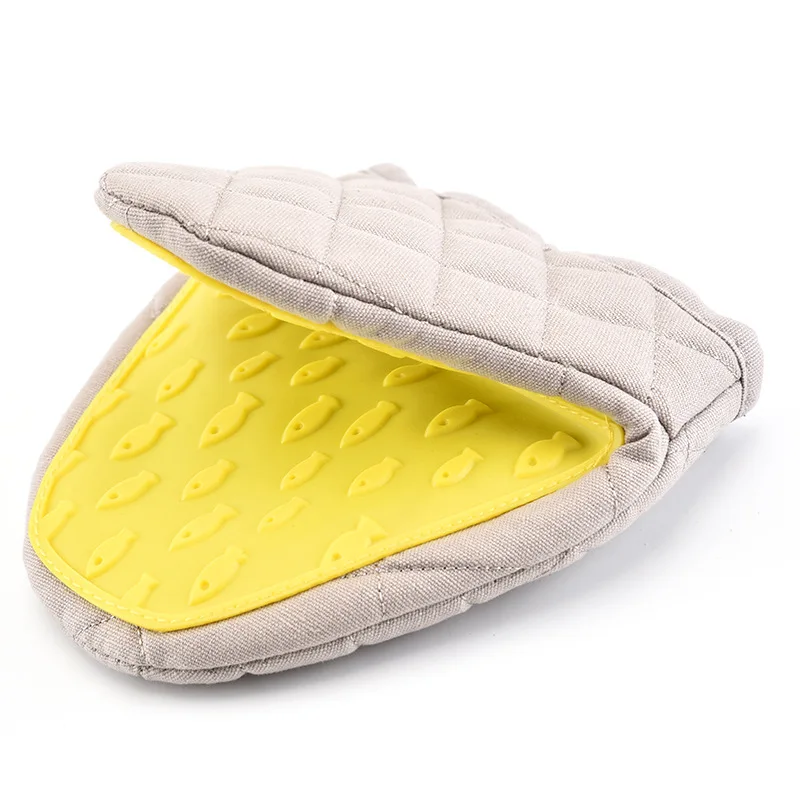 1PC Silicone Anti-scalding Oven Glove Baking Microwave Oven Insulation Hand Clip Silicone Mitts Slip-resistant Baking Gloves