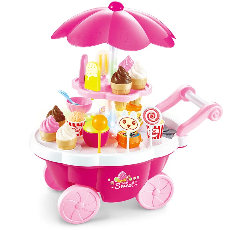

Baby Music Light Ice Cream Candy Car CHILDREN'S Toy GIRL'S Play House Toys 3-6-Year-Old