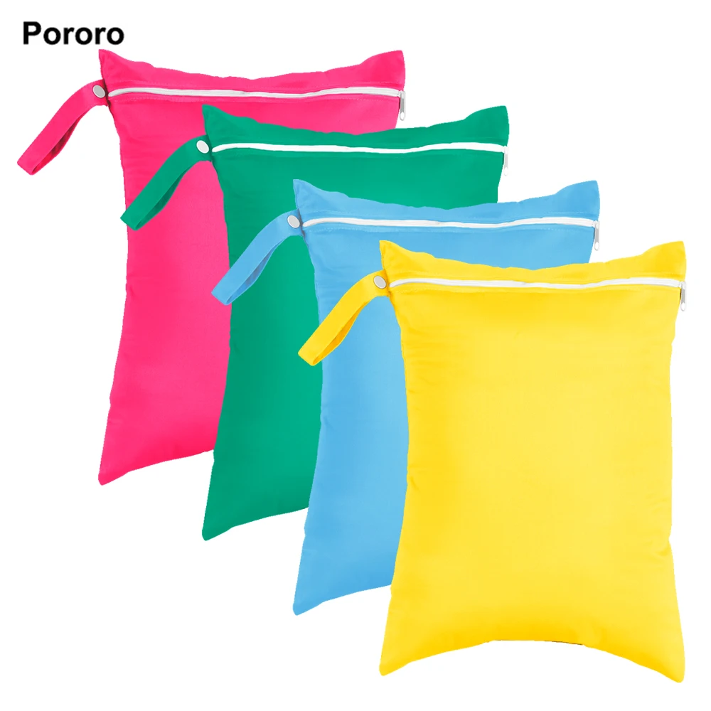 [Pororo]Baby diaper Changing Wet Bag Diaper Bags plain color Baby Cloth Diapers Backpacks 30x40cm Baby Swim Diaper bag