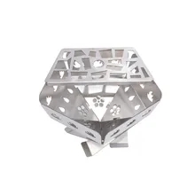 

280x280x180/350x350x200mm Campfire Bracket Outdoor Stainless Steel Fold Wood Stove With Grill For Camping Picnic FirePit