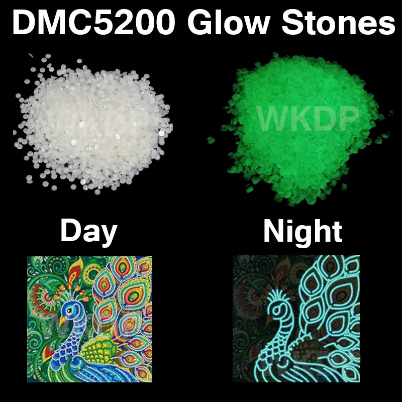 2021 New Glow In Dark Resin Stone DMC 5200 Square Round Drills For 5D DIY Diamond Painting Embroidery Rhinestone Mosaic | Дом и сад