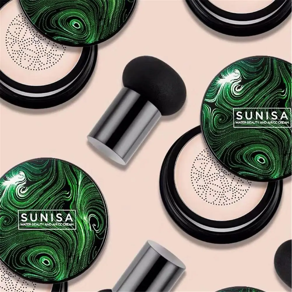 SUNISA, новинка, Грибная головка, макияж, воздушная подушка, УВЛАЖНЯЮЩАЯ основа, пропускающая воздух, натуральный Осветляющий макияж, BB крем