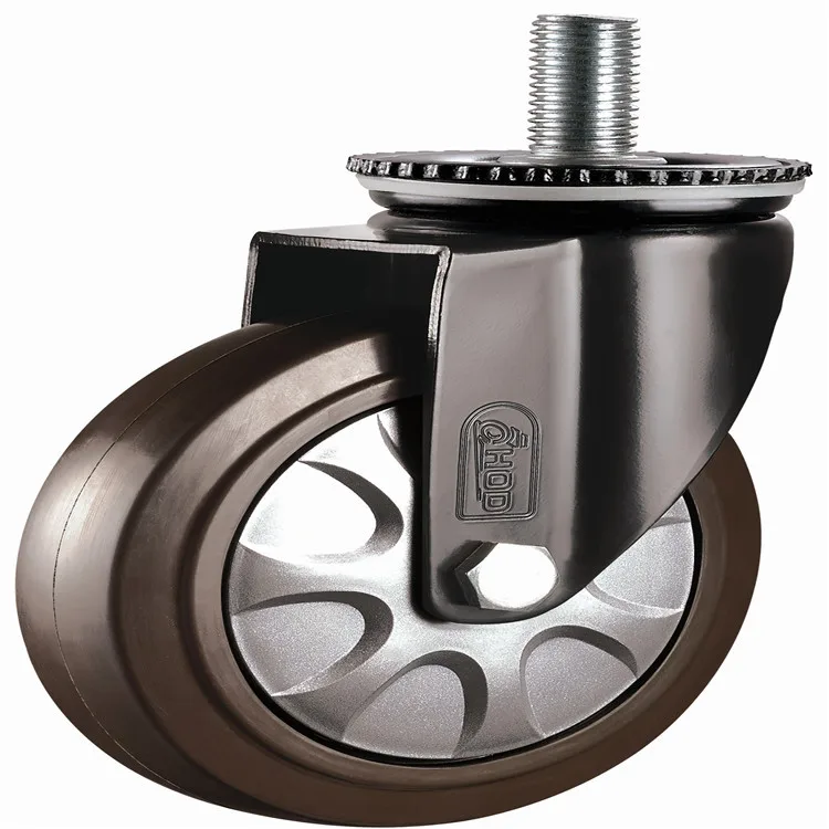 

Houde Truckle Universal Wheel Directional Wheel with Brake Bearing Industrial Rubber Er round Trolley Steering Wheel Wheels